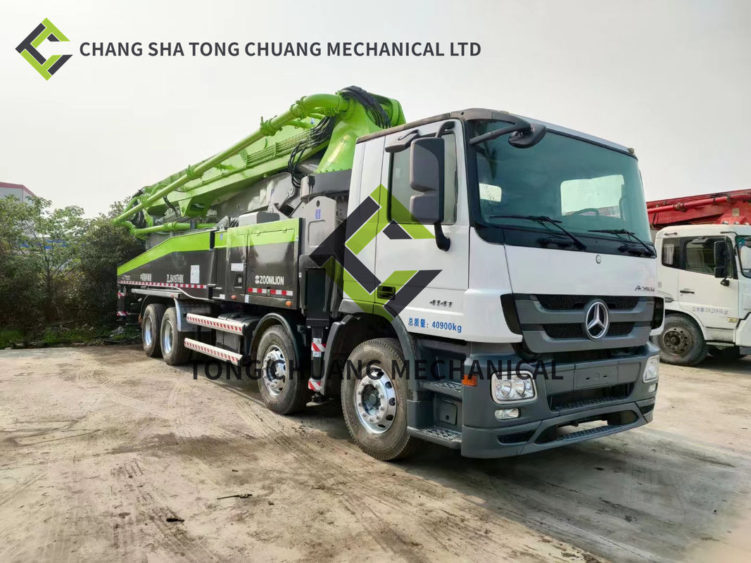 In 2014 Zoomlion Mercedes Benz Chassis Concrete Pump Truck 52 Meters 6 Cylinder 6 Rod