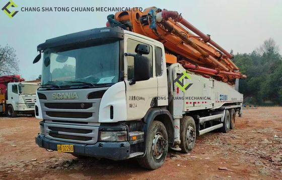 2014 Zoomlion للصناعات الثقيلة 56m Scania الشاسيه شاحنة مضخة الخرسانة المستعملة