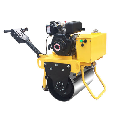 BM30 المشي وراء 330kg الأصفر صغير طبل واحد الاهتزاز طوب الطريق الأسفلت