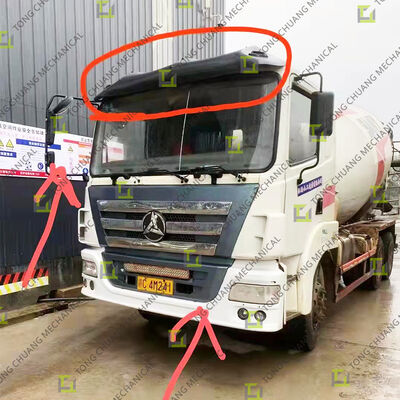 Mixer Truck Rearview Mirror Bracket, Bumper, Cab Shield Cover，Rearview Mirror Support + Front Bumper + Cab Dust Cover for Mixer Truck，Sany Mixer Truck Mirror Frame Assembly, Anti-collision Bumper